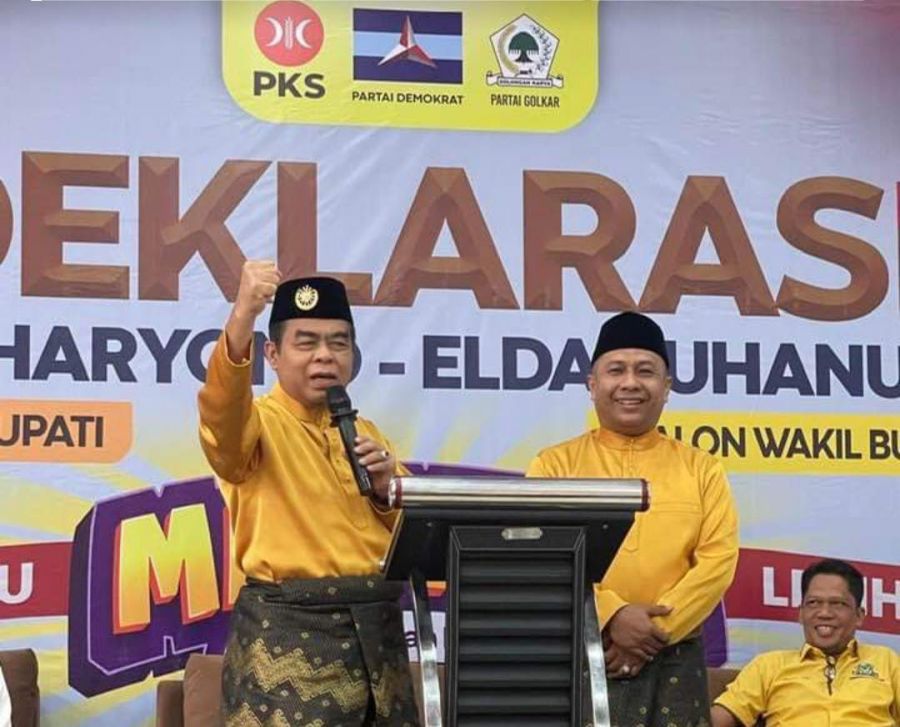Bawa Perubahan Positif Untuk Inhu, Pasangan Haryono-Elda Resmi Daftar ke KPU